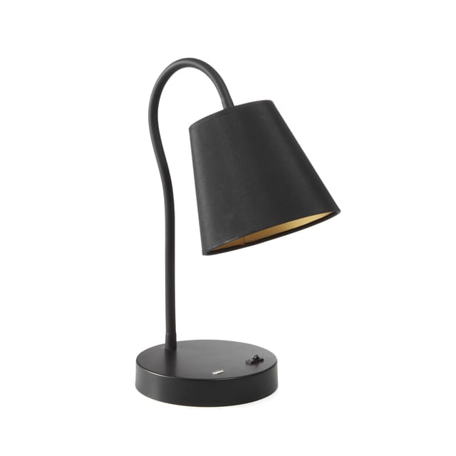 Tischlampe Atelier Montecarlo E27 60w Baumwolle Schwarz