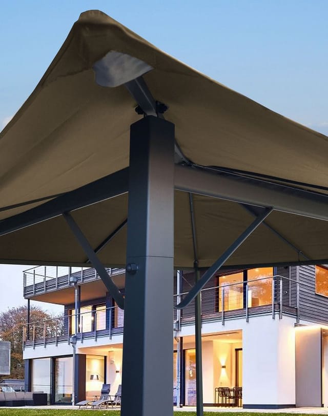 Metall Garten Pavillon Nizza 3x3m Antik Partyzelt Sand Mit 4 Seitenteilen