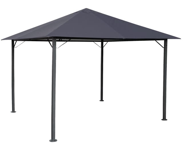 Quick-star - Metall Garten Pavillon Nizza 3x3m Antik Partyzelt Grau Ral 7012