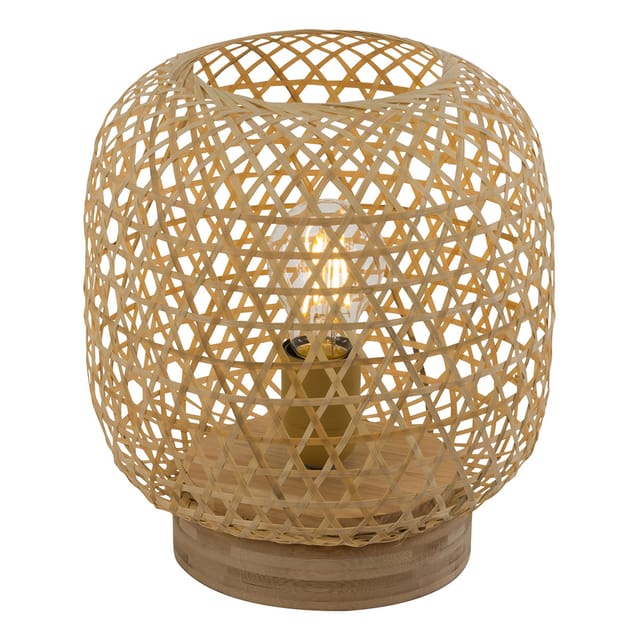 Tischlampe - Mirena - Natürlich - Bambus - Ø 24cm - E27 - - Globo
