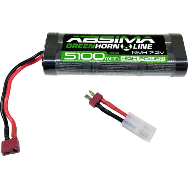 Absima Modellbau-akkupack (nimh) 7.2 V 5100 Mah Zellen-zahl: 6 Hardcase T-buchse, Tamiya-buchse