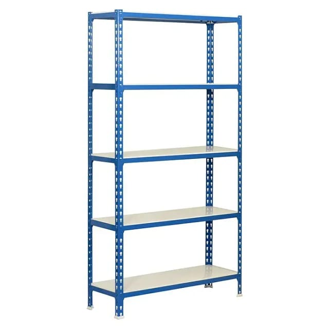 Simonrack Moderne Metallregal Blau Weiß 5 Ebenen