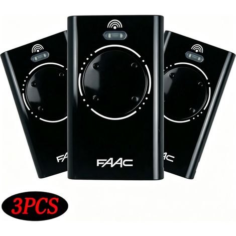 Faac Xt4 868 Slh Schwarze Fernbedienung – 3er-pack – 868 Mhz Frequenz, 50–150 M Reichweite (umgebungsabhängig) – Für Tore Und Garagentore
