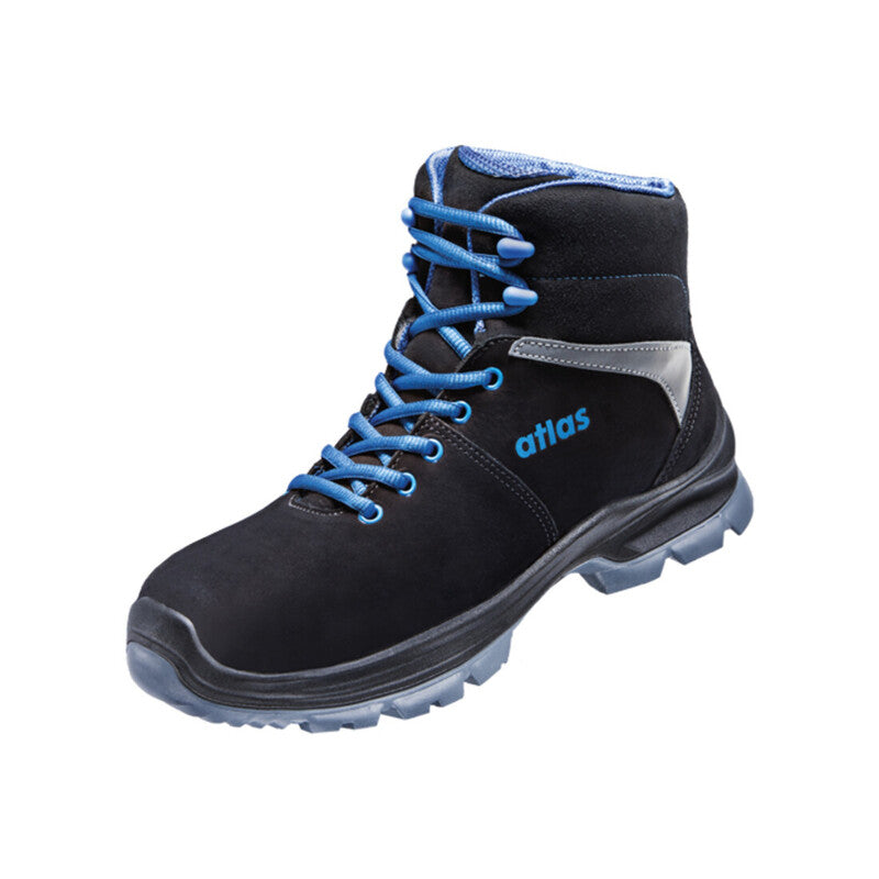 [gebraucht] B-ware Atlas Sicherheitsschuh Sl 80 Esd S2 Knöchelhoch Schwarz Royalblau Größe 43