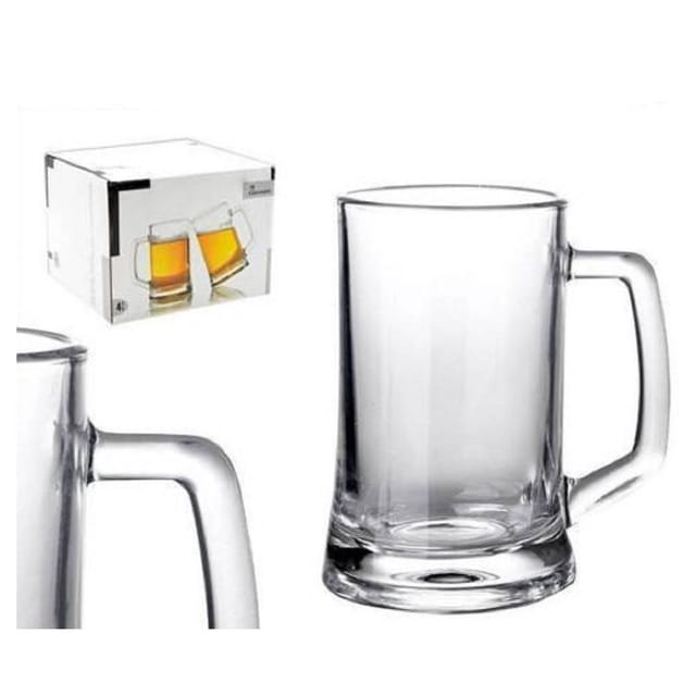 4-tlg. Satz Bierkrüge Aus Glas Mit 43 Cl Inhalt