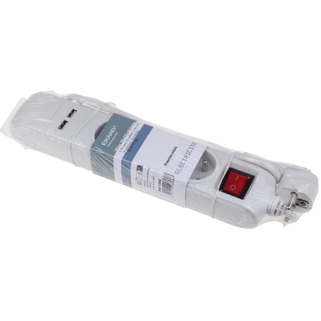 Erard - Multistekker 3 X 16a 1m+usb+schalter - 8366 - 3700117283668