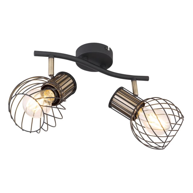 Strahler S-bogen, Metallgeflecht-schrime Schwarz Matt Goldfarben