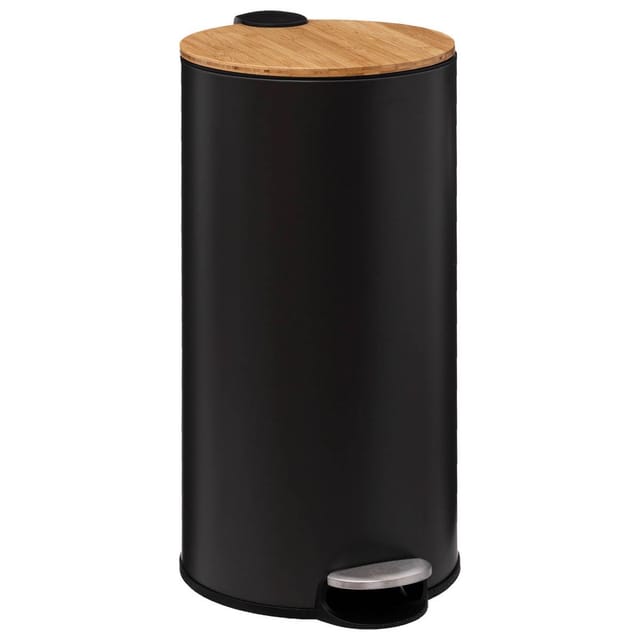 5five Simply Smart - Mülleimer Schwarz, 30 L, Metall