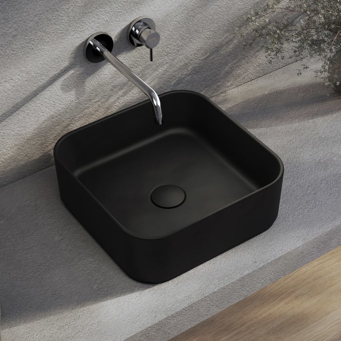 Kronenbach Cube Black Edition Aufsatzwaschtisch 38,5 X 38,5 Cm