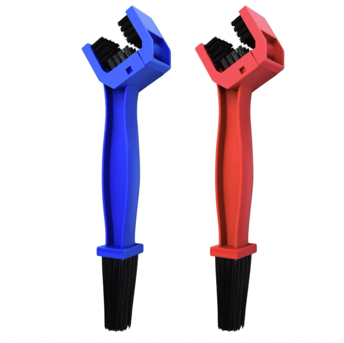 Fahrrad-/motorradketten-reinigungsbürsten-set (2-teilig, Farben: Blau Und Rot)