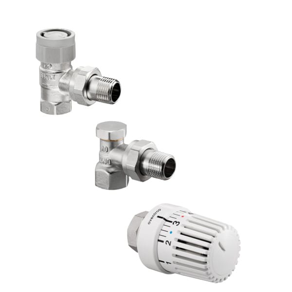 Oventrop - Thermostatventil-set, Dn 10 Eckausführung, Mit Uni Lh, Aq, Combi 2