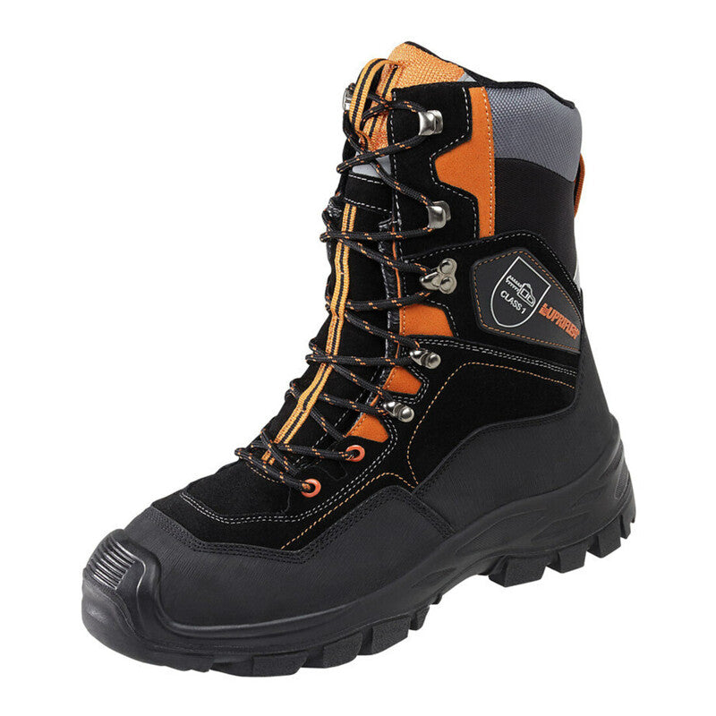 [neuwertig] B-ware Lupriflex Forststiefel Sportive Hunter S3 Schnittschutz Schwarz Gr. 45 Robust