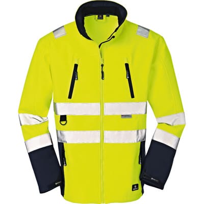 Protect Workwear - Big Arbeitsschutz Big Warnsoftshelljacke Pittsburgh Gr. S Gelb-navy
