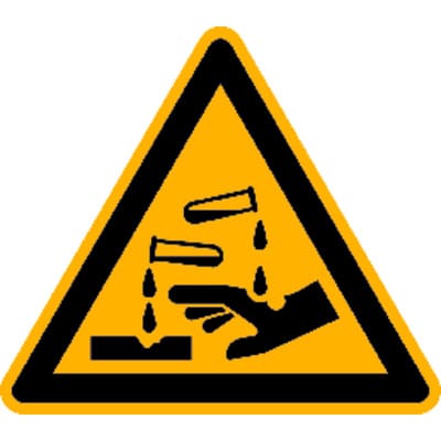 Fp - Warnschild Folie 200 Mm Ätzende Stoffe