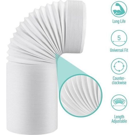 (durchmesser 13 Cm) 13 Cm Mobiler Klimaanlagenschlauch, Flexibles Pp-auspuffrohr, Universal-absaugrohr-auspuffrohr-set, Länge 32–150 Cm