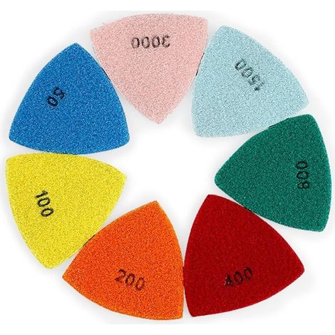1 Stücke 7 Stücke 90mm Dreieck Diamant Trockenen Polieren Pads Für Granit Marmor Beton Stein Schleifen Polieren Werkzeuge Zubehör