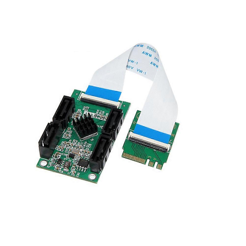 Adaptateur M.2 Ae Key Vers 4 Sata 3.0, Câble Court De 10 Cm, Extension Raid 6 Gbit/s Pour Mini Pc/nas/ssd/hdd Sata Industriel