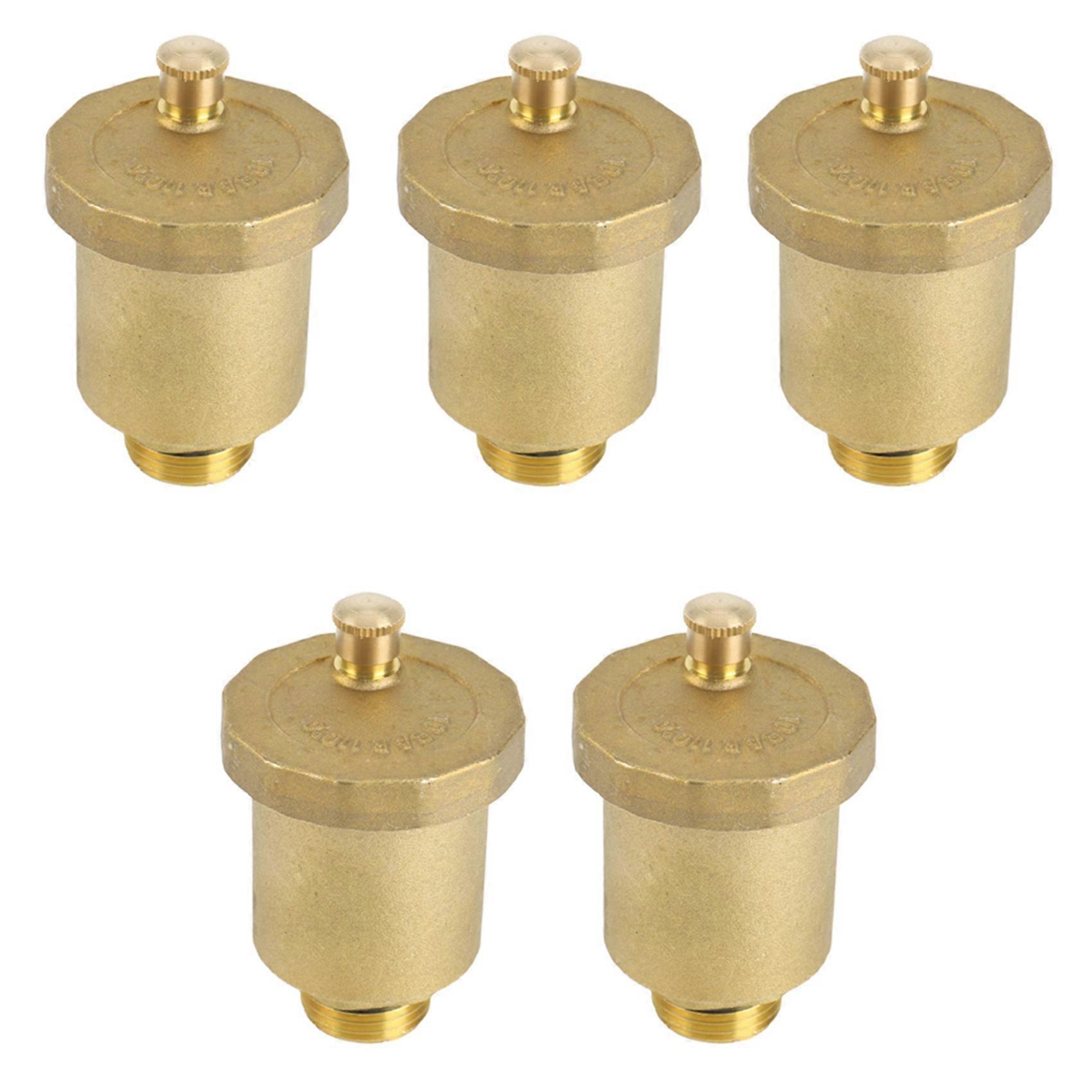5x Valve De Purge D'Air Automatique En Laiton, Filetage Mâle 1/2 Pouce, Pour Chauffe-eau Solaire, Outils De Soupape De Décharge De Pression, Valve De Purge D'Air