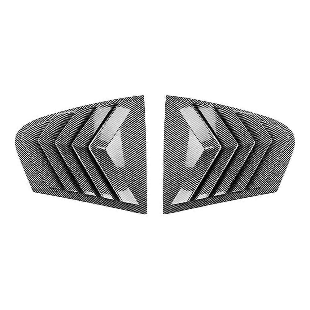 Garniture De Persiennes Triangulaires Pour Vitres Arrière De Voiture Bmw Série 5 G30 (2018-2023), Motif Fibre De Carbone