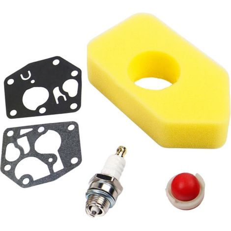 Luftfilter 698369 / 4216 + Verbindungsmembran 495770 + Dichtungsring 694394 + Bougie – Kompatibel Mit Briggs & Stratton 3,5–4,5 Hp Classic Sprint Quattro