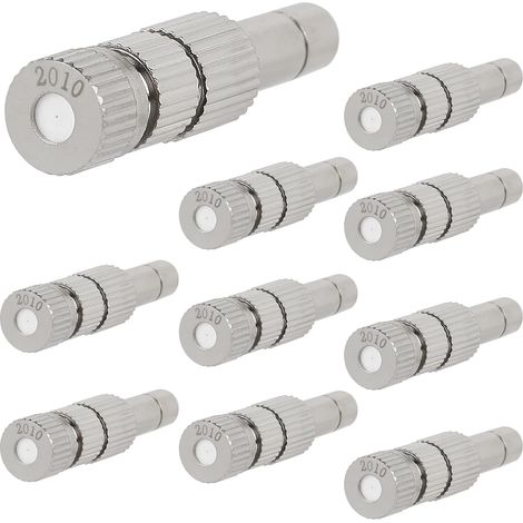10 Stück 0,2 Mm Keramik-messing-niederdruck-nebeldüsen Mit Filter Für 6 Mm Anschluss