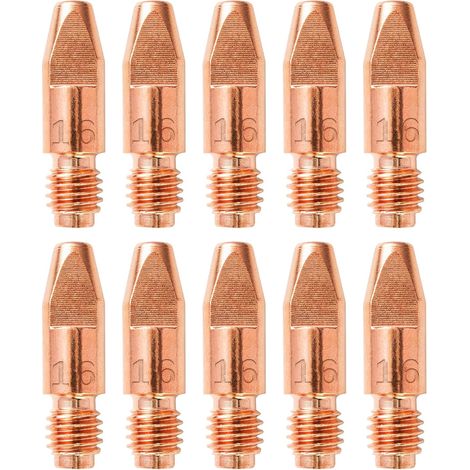 10 Stück Mig Mb 36kd Schweißzubehör, 1,6 Mm Verschleißteile, Kontaktspitze, Schweißdüsen, 0,062 Zoll, Schweißbrenner, Kontaktspitze, M8 X 30 Mm, Schweißstationszubehör, Verbrauchsmaterialien