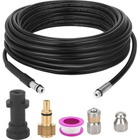 Hochdruckschlauch-reinigungssonde 10 M – 4 Adapter – Für Hochdruckreiniger