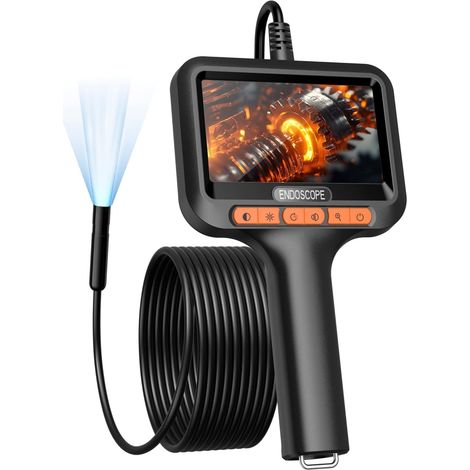 10 M Lange Inspektionskamera – 1920p Hd-auflösung – 4,3-zoll-ips-bildschirm – Ip67-wasserdichtigkeit – 8 Mm Halbstarres Kabel – 8 Einstellbare Leds