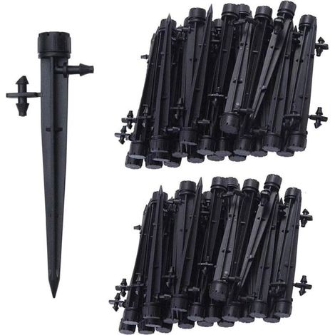100 360°-tropfbewässerungsstrahler Mit 8 Öffnungen, Für 1/4 Zoll (4–7 Mm) Schläuche, Gartensystem