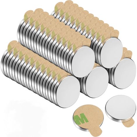 100 Stück Haftmagnete 8 X 1 Mm, Leistungsstarke Neodym-magnete, Mini-runder, Leistungsstarker Selbstklebender Magnet, Für Magnettafel, Whiteboard, Kühlschrank, Basteln, Fotos