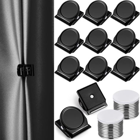 10er-pack Vorhangmagnete Für Den Außenbereich, Für Innen- Und Außenvorhänge, Zur Vermeidung Von Undichtigkeiten Auf Terrasse, Moskitonetz, Hütte, Pavillon (schwarz)