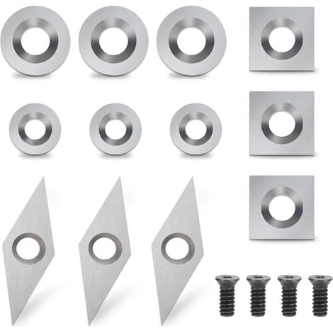 12 Stück Hartmetall-einsätze Zum Drechseln Von Holz, Hartmetall-holz-drecheisen, Hartmetall-einsätze, Runde Hartmetall-schneidplatten (12)