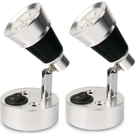 12 V Led-scheinwerfer, Wand-leseleuchte, Automatisch Verstellbares Led-licht, Wohnmobil, Fahrzeug, Boot, Yacht, 2 Stück