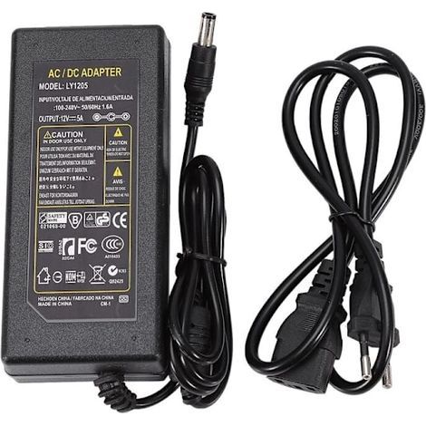 12 V 5 A Netzteil, Ac 100–240 V Auf Dc 12 V 60 W Transformator Mit Eu-stecker, 12 V Adapter Für 5050 Und 3528 Led-streifen, Led-leuchten