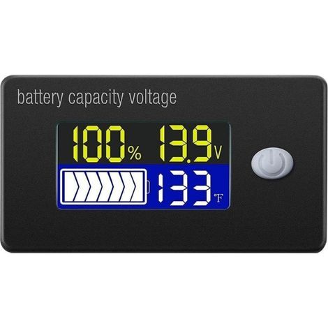 12-v-batteriekapazitätsanzeige Mit Lcd-display, Voltmeter Und Temperaturtester Für Li-ion-, Lifepo4- Und Blei-säure-batterien.