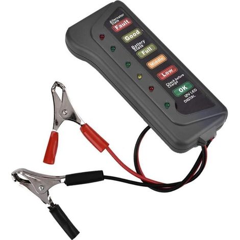 12-v-batterietester Für Auto Und Motorrad – Lichtmaschinenlastanalysator, Anlasstest Und Batteriestatus Mit Led-anzeige