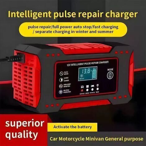 12v 6a 12v 6a Lithium-eisenphosphat-batterieladegerät, 12v Motorrad-ladegerät, 12v 6a Autobatterie-ladegerät