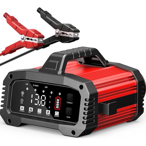 12v/24v Intelligentes Batterieladegerät, Laden Von Autobatterien Mit Automatischer Reparatur Und Lcd-display, Erhaltungsladegerät Für Auto, Motorrad, Lkw, Agm, Gel, Sla, 25a