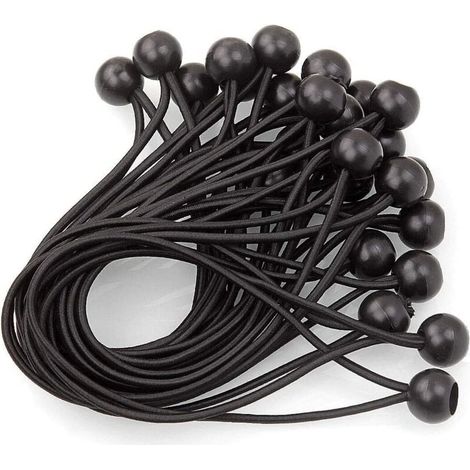 15 Stück Elastische Gummispanner Mit Kugel, Elastisches Bungee Für Planen, Planenspanner Für Zelte, Planen, Poster, Camping, Vorhänge, Verlängerungsgeschirr – 200 Mm