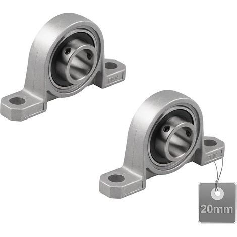 2 Stück 20 Mm Stehlager, Lagerlager, Kugellager, Zinklegierungslager, Stehlager, Kugellager, Mit Massiver Gusseisenbasis