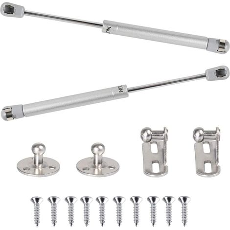 2 Stück Gasfeder 100 N, Hydraulische Gasdruckfedern, Pneumatischer Arm Zum Anheben Um 90 Grad, Gasdämpfer Mit Schrauben, Schranktürscharnier Für Sanftes Öffnen, Schrank, Küchenmöbel – 265 Mm