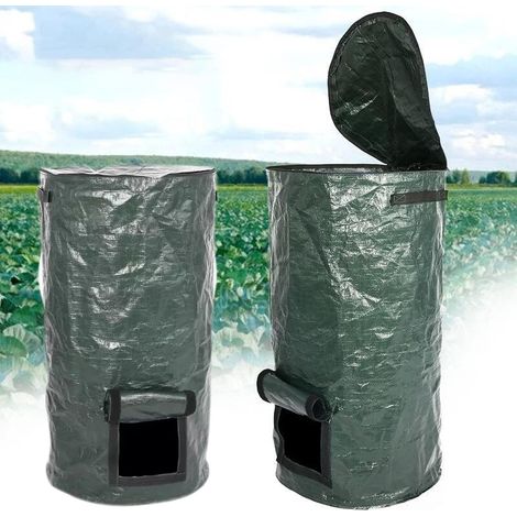 2 Stück Kompostbeutel – Umweltfreundliche Bio-fermentations-pe-kompostbehälter, Garten- Und Küchenabfallbeutel, (2 Stück, 45 X 80 Cm)