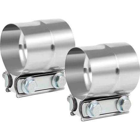 2 Stück Ø 63 Mm Edelstahl-reduzier-auspuffschelle, Edelstahl-rohrverschraubung, Rohrverbinder-auspuffschelle Ø 63 Mm Auf Ø 67 Mm