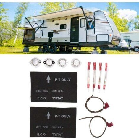 2 Sätze Rv-warmwasserbereiter-thermoabschaltung Mit Eco-thermostat-montagesatz, Verbesserter Sicherheitsersatz Für Atwood 91447 93866--