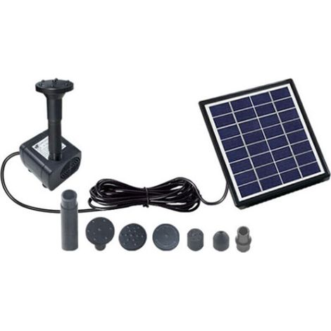 2 W Solar-wasserpumpe, Solarbrunnen, Solarpumpen-panel-set, Solar-gartenbrunnenpumpe, 250–300 L/h