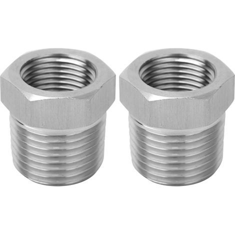 2 X Bsp-stecker-auf-buchse-adapter Für Rohr, Reduzierstück, Pneumatisches Manometer, Wasseranschluss 1/2–3/8