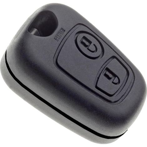 2-tasten-schlüsselgehäuse Kompatibel Mit Peugeot 107, 307, Citroën C1, C2, C3, Berlingo – Ersatzgehäuse Ohne Klinge – Autoschlüssel – Ohne Elektronik – Einfache Reparatur