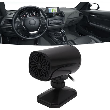 2-in-1-auto-heizungsventilator, Kühlventilator, Tragbarer Windschutzscheiben-defroster, Defogger, Schwarz, 12 V