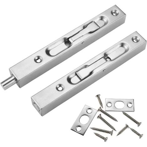 2-teiliger Verdeckter Türriegel, Riegel Für 6-zoll-schiebetüren, Edelstahl 304, Versenkter Riegel Für Alle Arten Von Holztüren