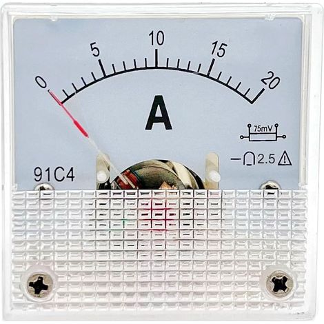 20 A Amperemeter Dc Analog Strom Panel Meter 0-20 A 75 Mv, 20 Ampere 91c4 Dc Strom Zeiger Amperemeter, Ampere Tester Messgerät
